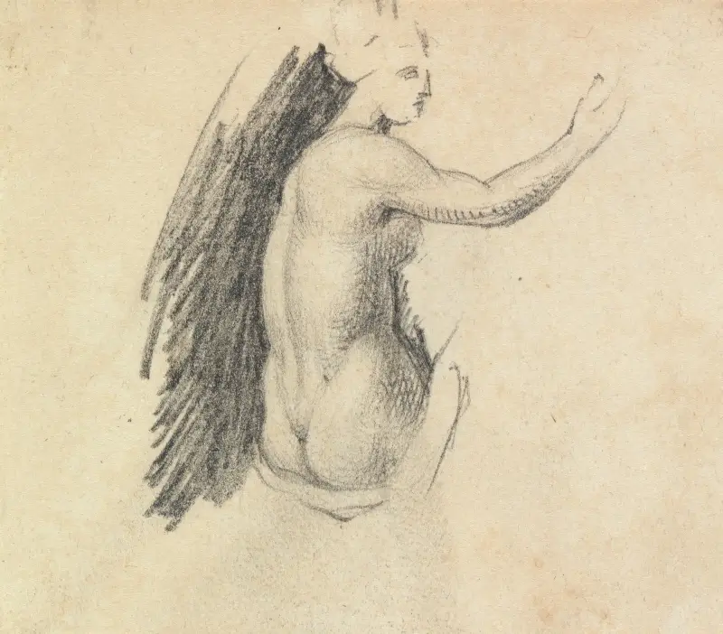 Studie av en nakenfigurs baksida av Benjamin Robert Haydon