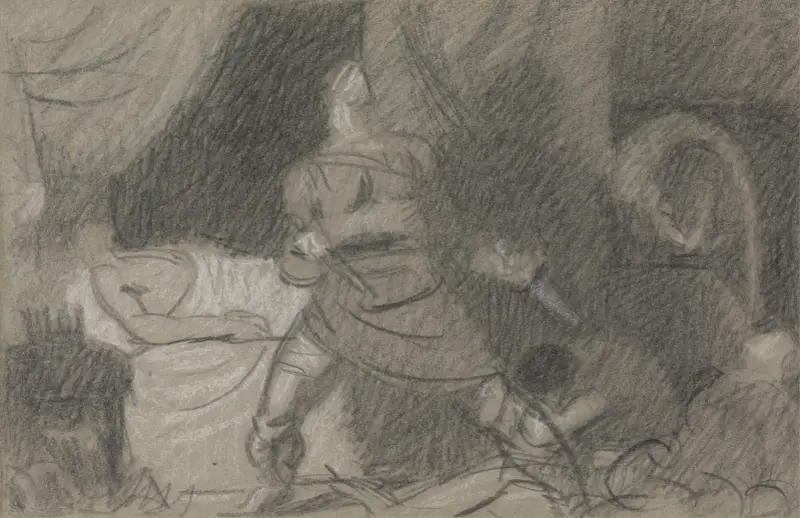 Mordet på Duncan – Macbeth med dolkknivarna av Benjamin Robert Haydon
