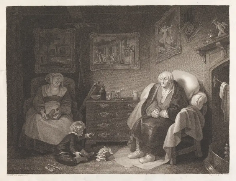 Som ni behagar; akt II, scen VII; Mannens sju åldrar (sjunde åldern) av Robert Smirke