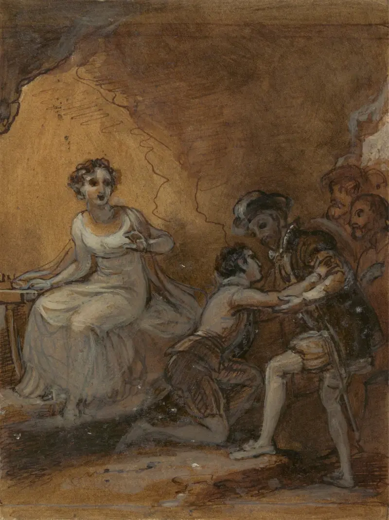 Ferdinand Reunited with his Father av Robert Smirke
