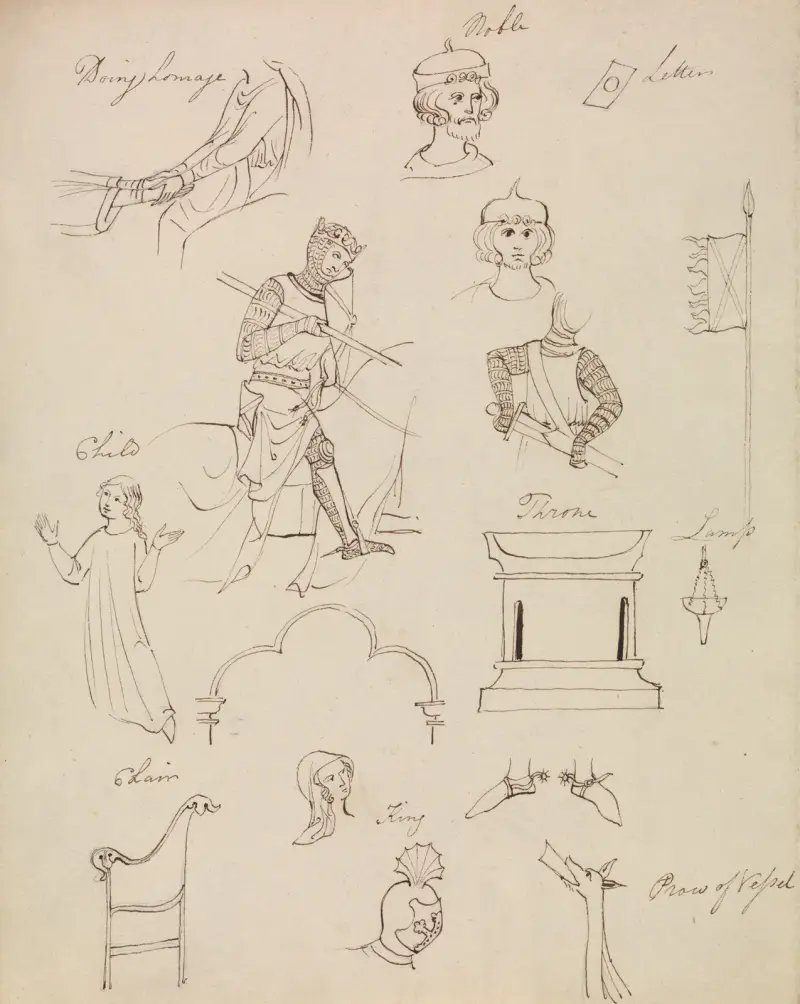 Figure Studies for Medieval Noble Life av Robert Smirke