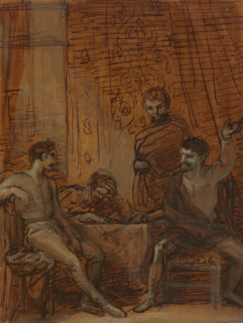 Hotspur and the Plotters at Bangor av Robert Smirke