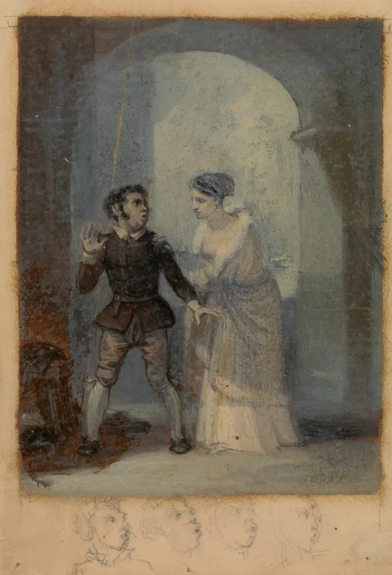 Katherina and Grumio av Robert Smirke