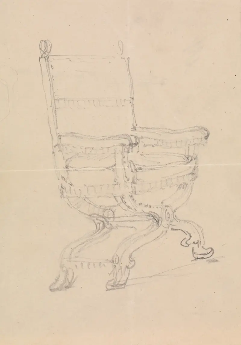 Studie av en stol av Robert Smirke