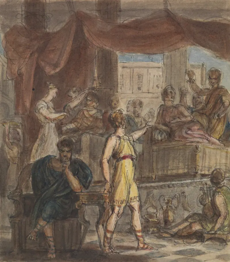 Study of a Roman Banquet Scene av Robert Smirke