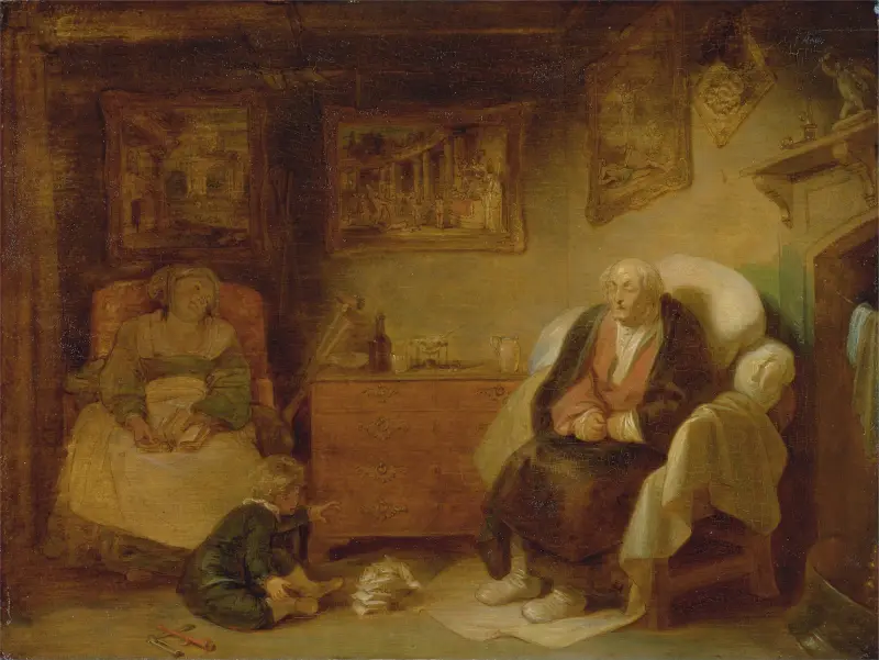 The Seven Ages of Man- Second Childishness, ‘As You Like It,’ II, vii av Robert Smirke
