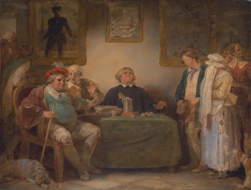 The Seven Ages of Man- The Justice, ‘As You Like It,’ II, vii av Robert Smirke