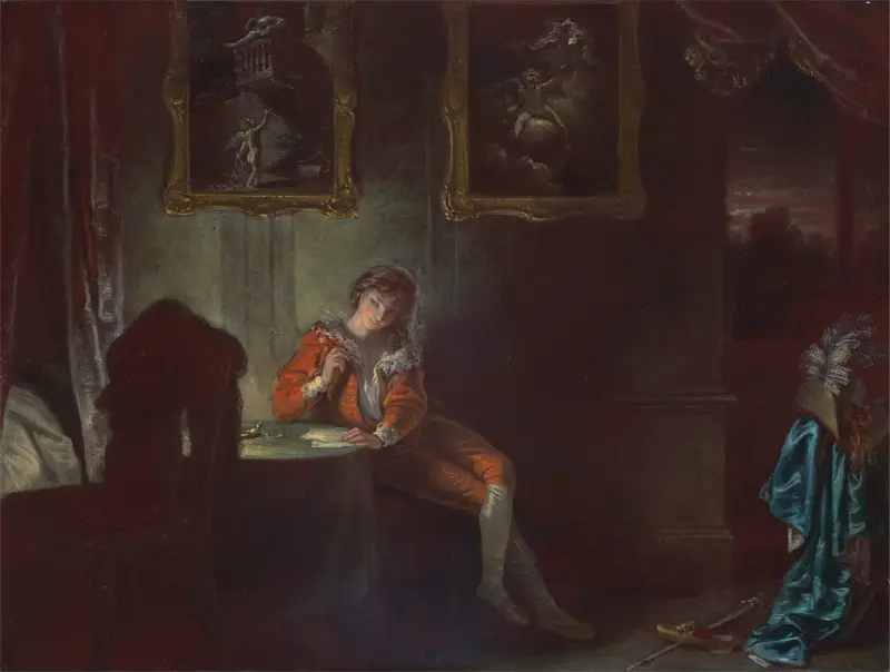 The Seven Ages of Man- The Lover, ‘As You Like It,’ II, vii av Robert Smirke