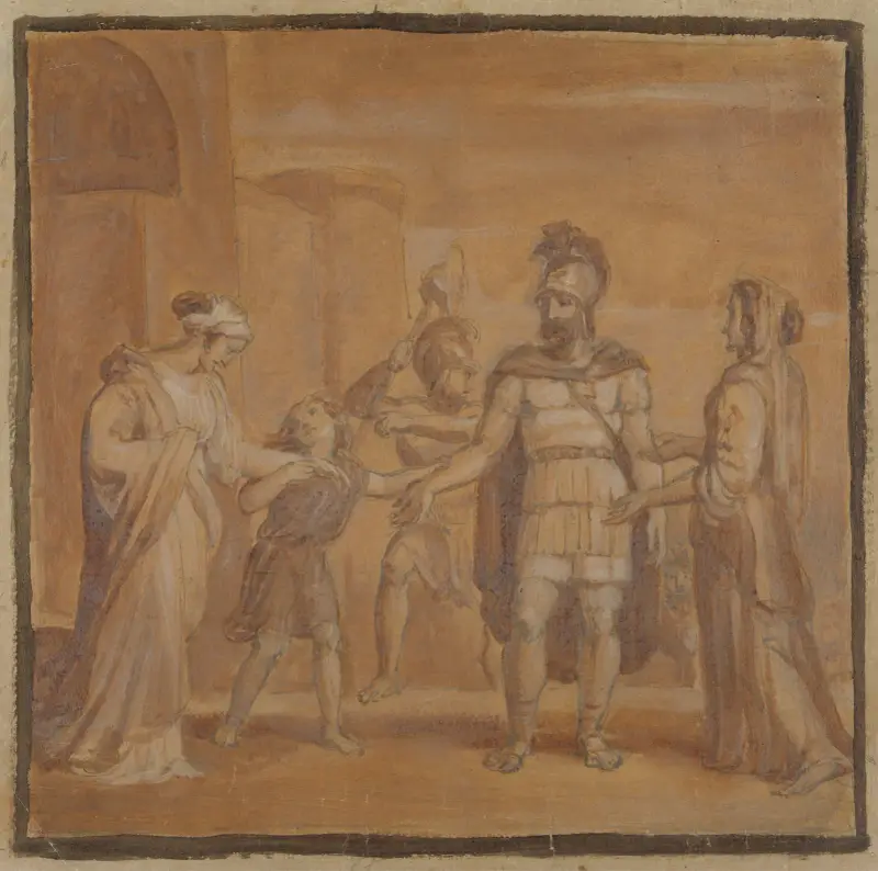 Virgilia and Volumnia Plead with Coriolanus av Robert Smirke