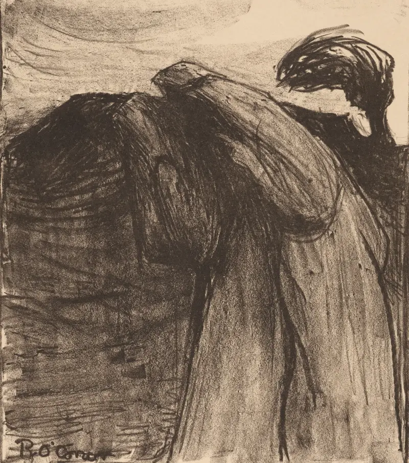 Deux femmes de profil dans un paysage av Roderic O'Conor