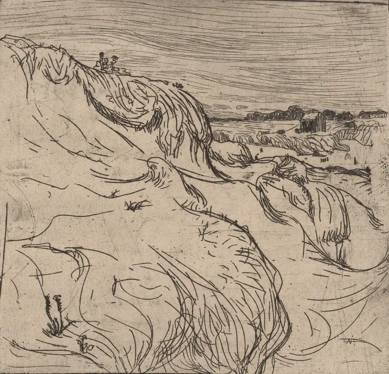 Düne und Haus in Le Pouldu von Roderic O'Conor