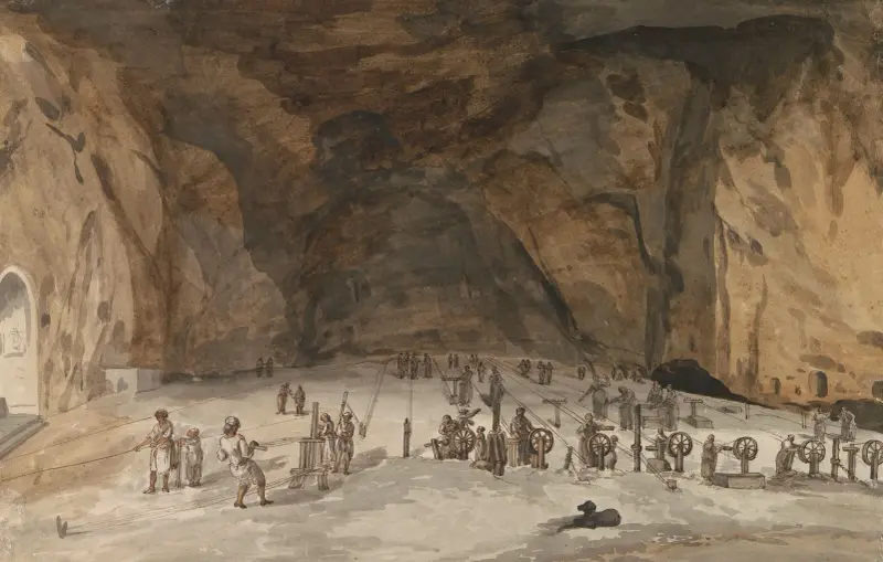 Wnętrze groty Santa Maria Capella, Abraham-Louis-Rodolphe Ducros