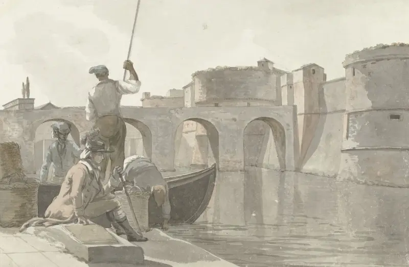 Ny fästningsgrav vid befästningsverken i Taranto av Abraham-Louis-Rodolphe Ducros