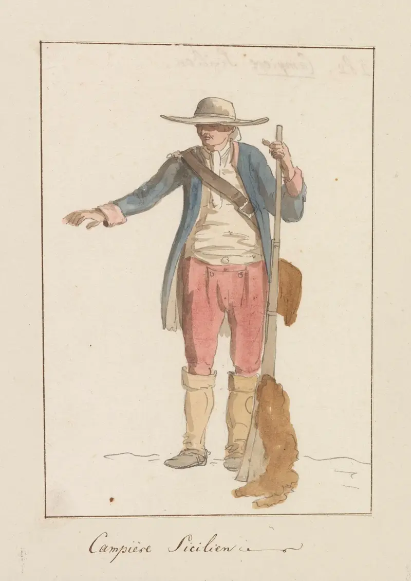 Siciliansk man i lokala kläder av Abraham-Louis-Rodolphe Ducros