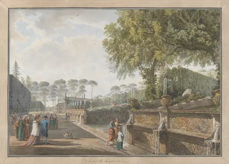 Villa Pamphili av Abraham-Louis-Rodolphe Ducros