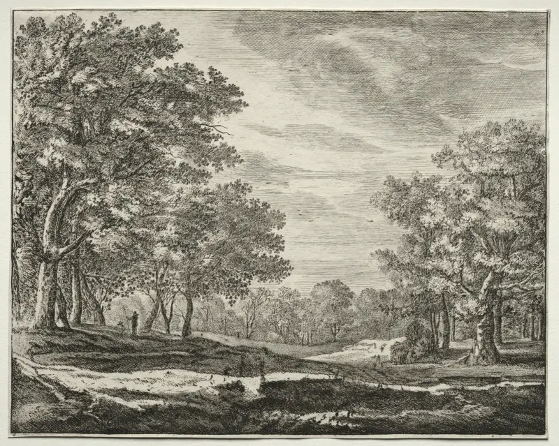 A Man with a Staff in His Hand av Roelant Roghman