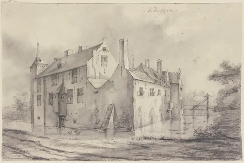 Kasteel Nieuwenroy bei Oudheusden av Roelant Roghman
