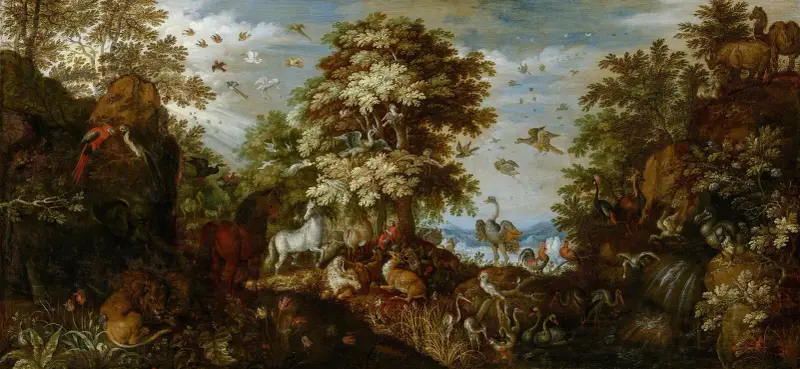 Orpheus Charming the Animals with his Music, 1627 av Roelant Savery