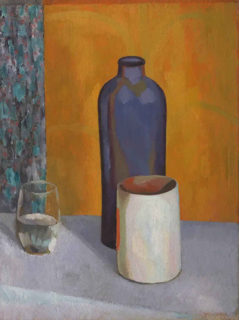 Still life with blue bottle av Roger Fry