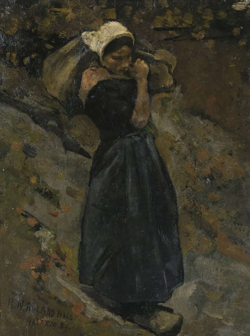 Bondkvinna som bär en säck av Richard Nicolaüs Roland Holst