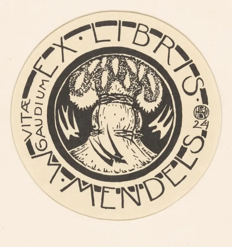 Exlibris für Maurits Mendels 3 von Richard Nicolaüs Roland Holst