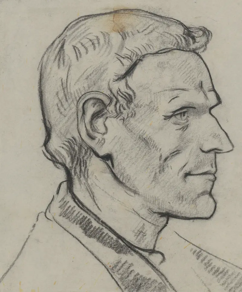 Kopia av en man, från sidan av Richard Nicolaüs Roland Holst