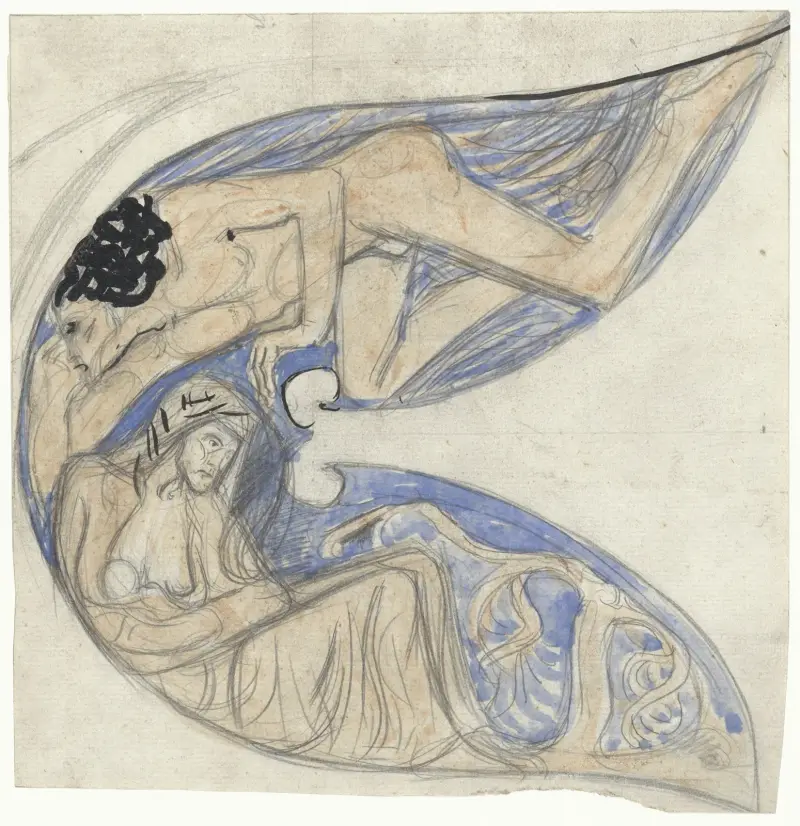 Mann, Frau und Kind (Ellende) von Richard Nicolaüs Roland Holst