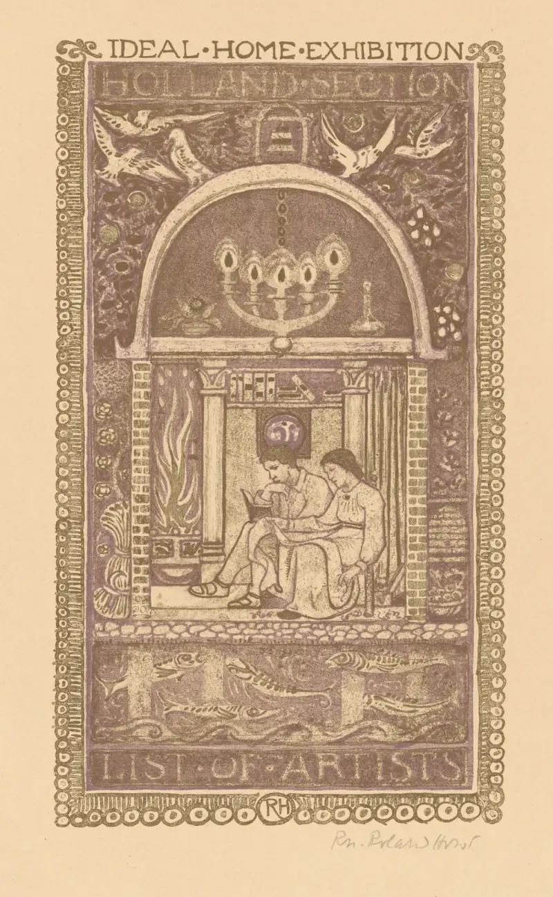 Omslag till katalogen för Ideal Home Exhibition, 1912 av Richard Nicolaüs Roland Holst