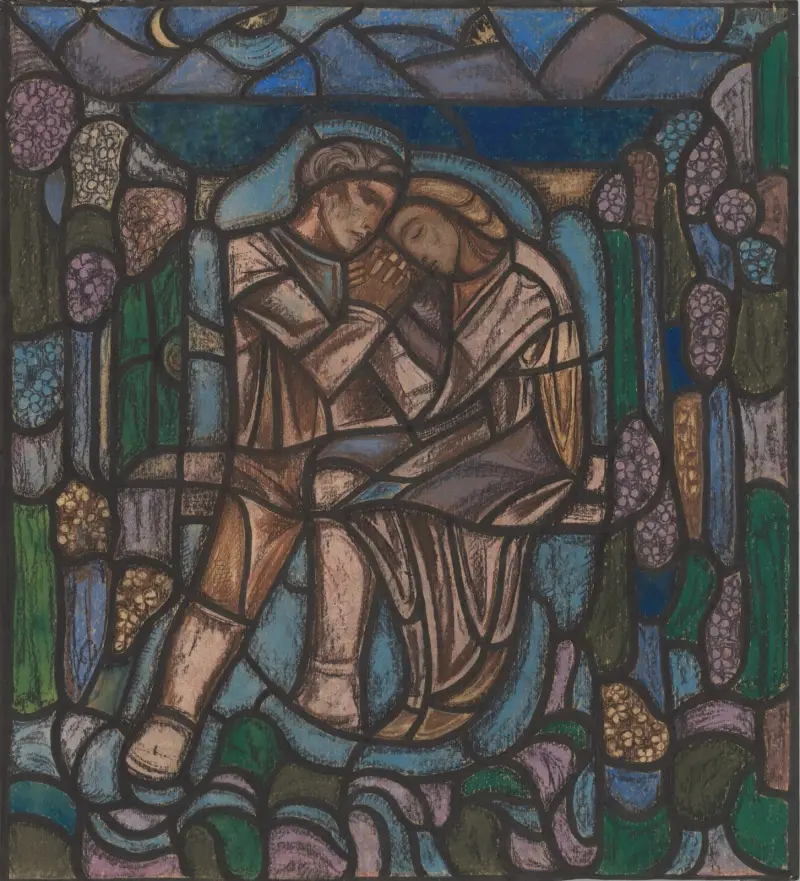 Ontwerp voor raam in het Nederlands Paviljoen op de tentoonstelling Arts Décoratifs te Parijs, 1925, 1925 – nr 6 av Richard Nicolaüs Roland Holst