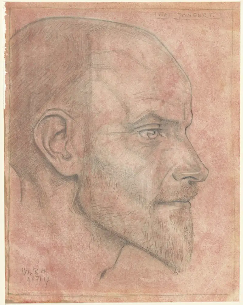 Porträtt av Jac. Jongert, från sidan av Richard Nicolaüs Roland Holst