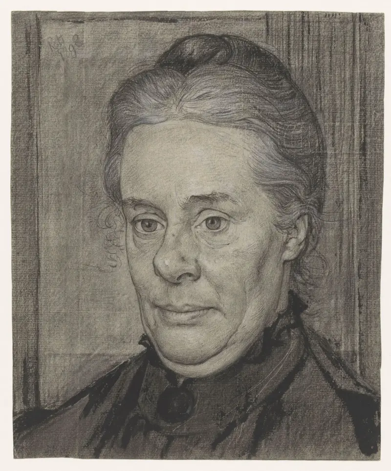 Porträtt av fru Anna Ida van der Schalk-van der Hoeven av Richard Nicolaüs Roland Holst