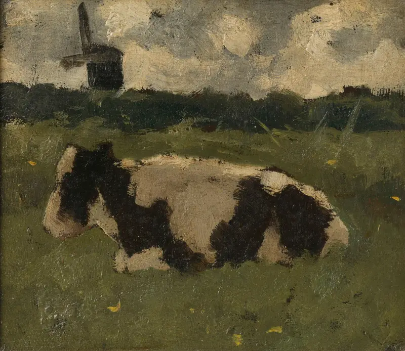 Vilande ko vid en kvarn av Richard Nicolaüs Roland Holst