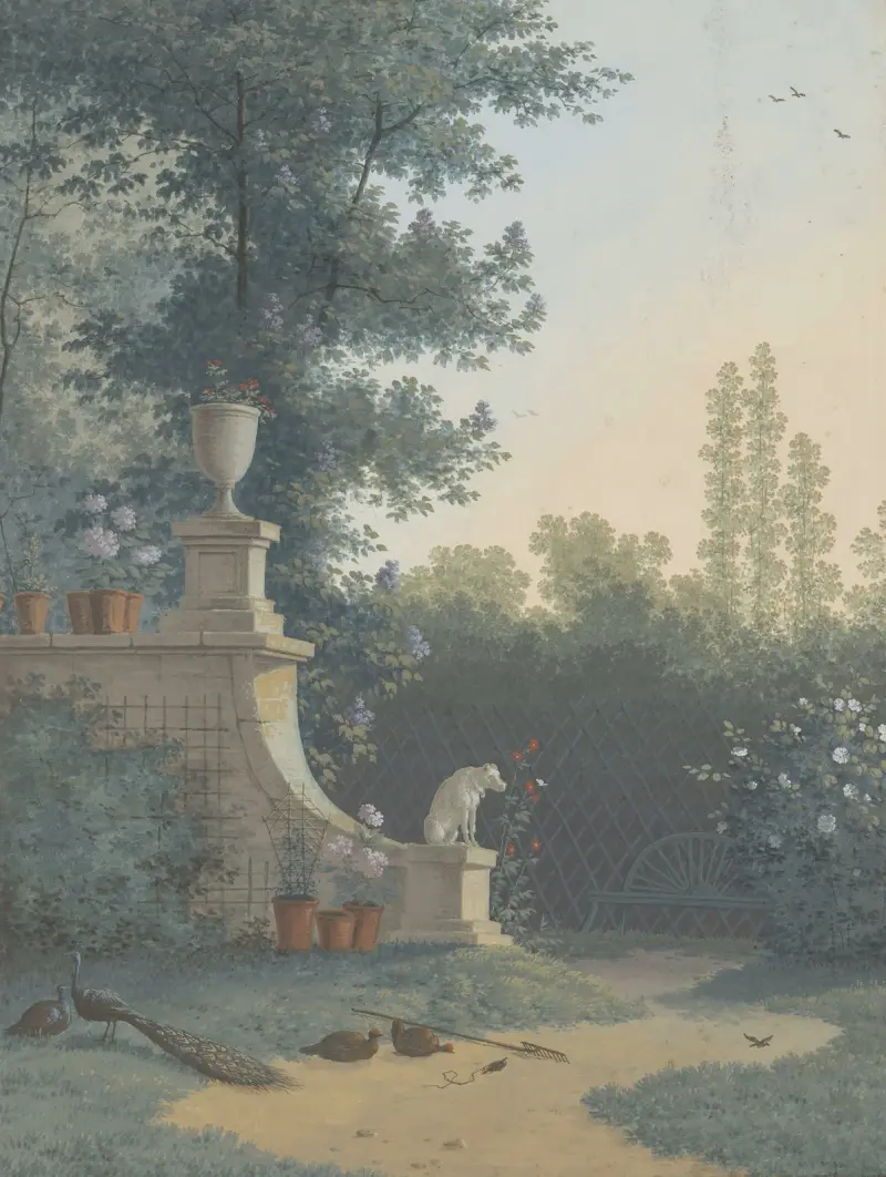 Bloemisterij van A.C. en H. van Eeden, tuin, Wagenweg av Henriëtte Ronner-Knip