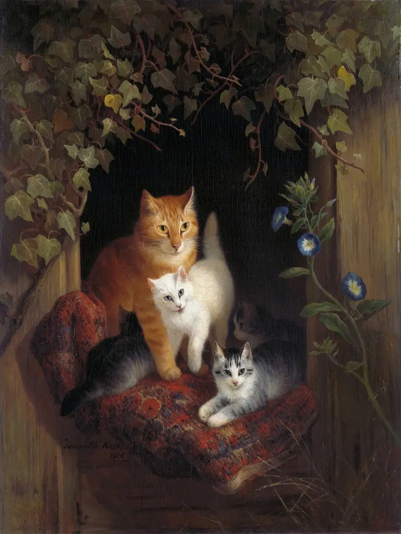 Kočka s koťaty, Henriëtte Ronner-Knip