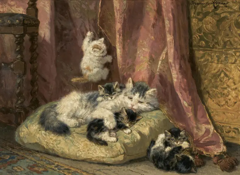 Koťata při hře – nr. 2, Henriëtte Ronner-Knip