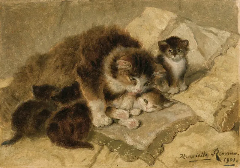 Der Stolz der Mutter, 1901 von Henriëtte Ronner-Knip