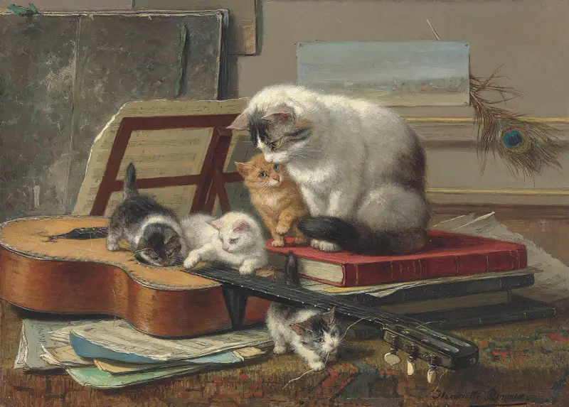 Musiklektionen av Henriëtte Ronner-Knip