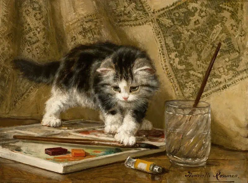 Der junge Künstler von Henriëtte Ronner-Knip