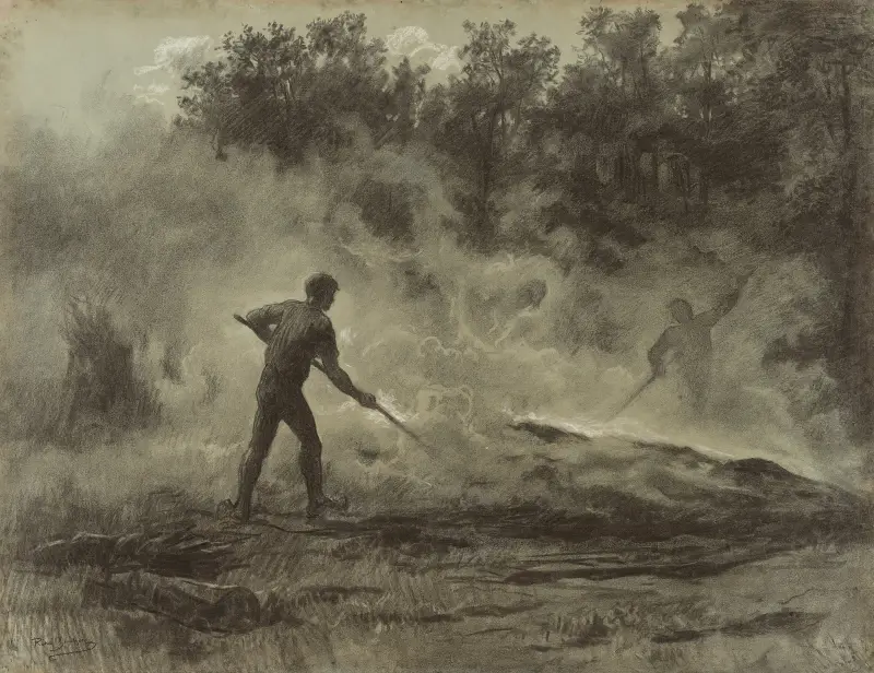 Charcoal burners (Les charbonniers) av Rosa Bonheur