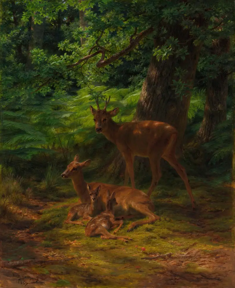 Ruhender Hirsch von Rosa Bonheur