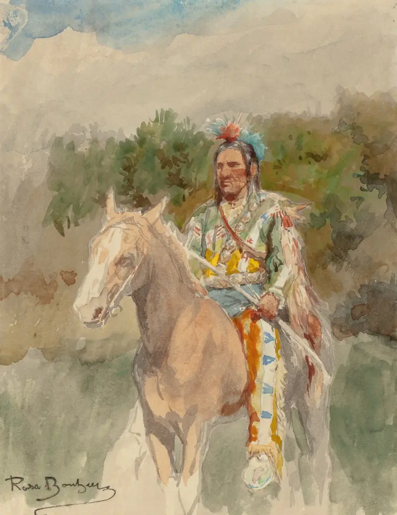 Indian on Horseback av Rosa Bonheur
