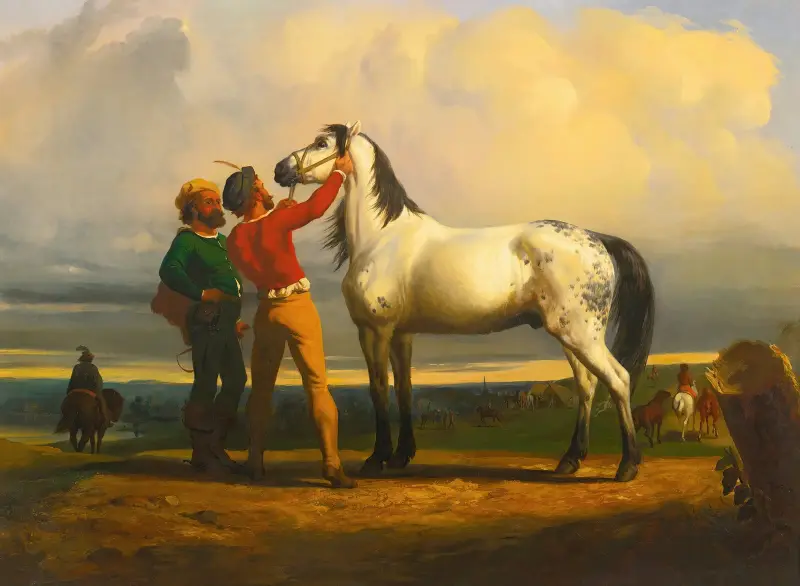 The Grey Horse (At The Horse Fair) av Rosa Bonheur