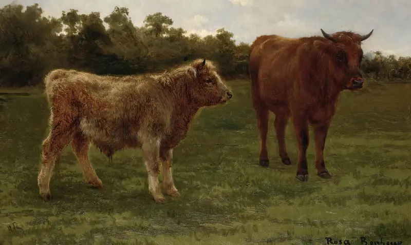 Dwie pasące się krowy, Rosa Bonheur