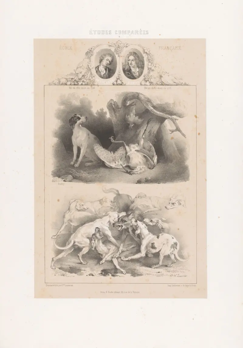 Alexandre-François Desportes & Jean-Baptiste Oudry – Französische Schule von Joseph Rose Lemercier