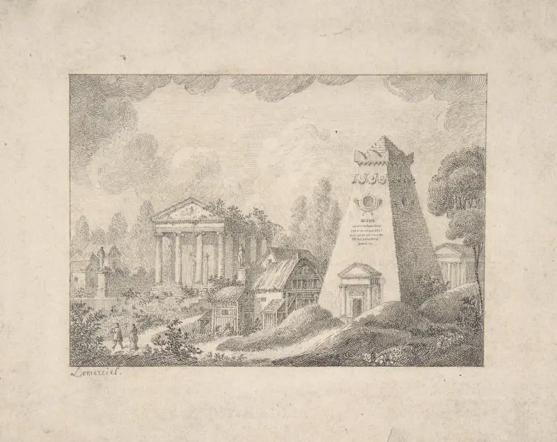 Arkitektonisk fantasi av Joseph Rose Lemercier
