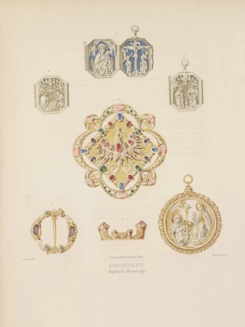 Medeltida smycken av Joseph Rose Lemercier