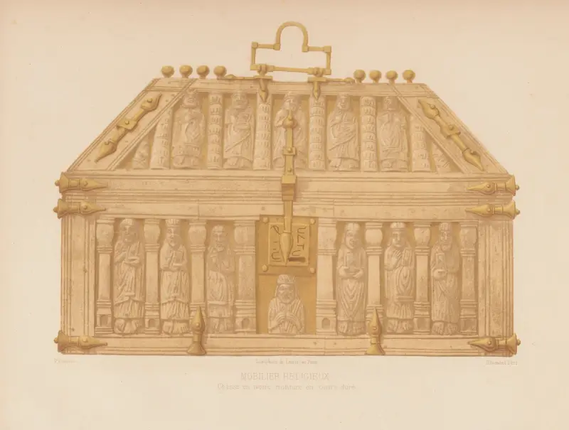 Elfenbensskrin med förgylld kopparmontering av Joseph Rose Lemercier
