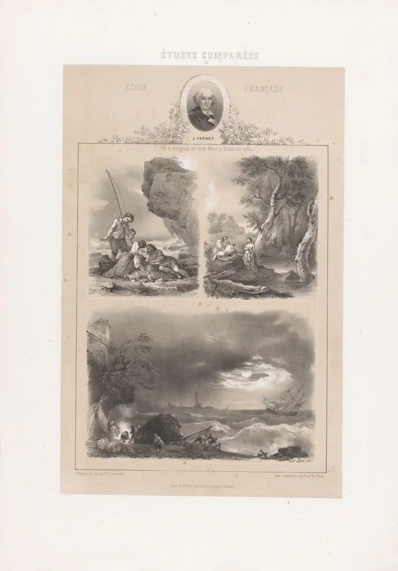 Claude Joseph Vernet – École Française av Joseph Rose Lemercier