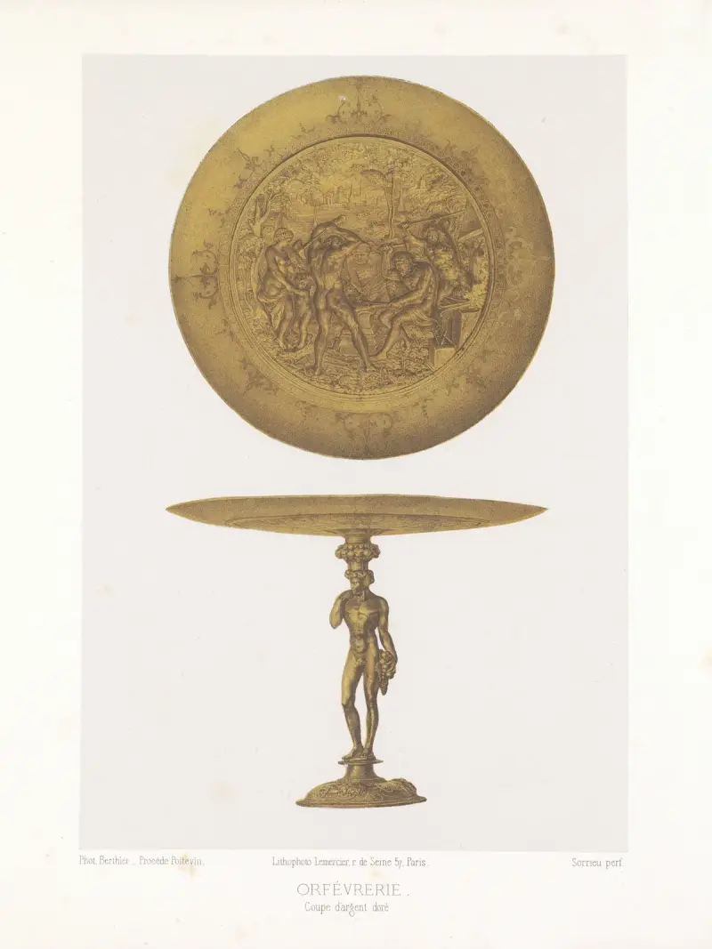 Coupe d’argent doré av Joseph Rose Lemercier