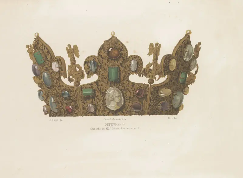 Krone des 13. Jahrhunderts, genannt Krone Heinrichs II. von Joseph Rose Lemercier